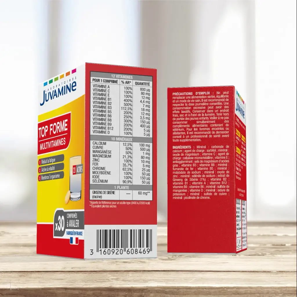 JUVAMINE - Top form - 12 Multivitamins & 10 Minerals - Vitality - Tone - Helps Reduce — Tablets