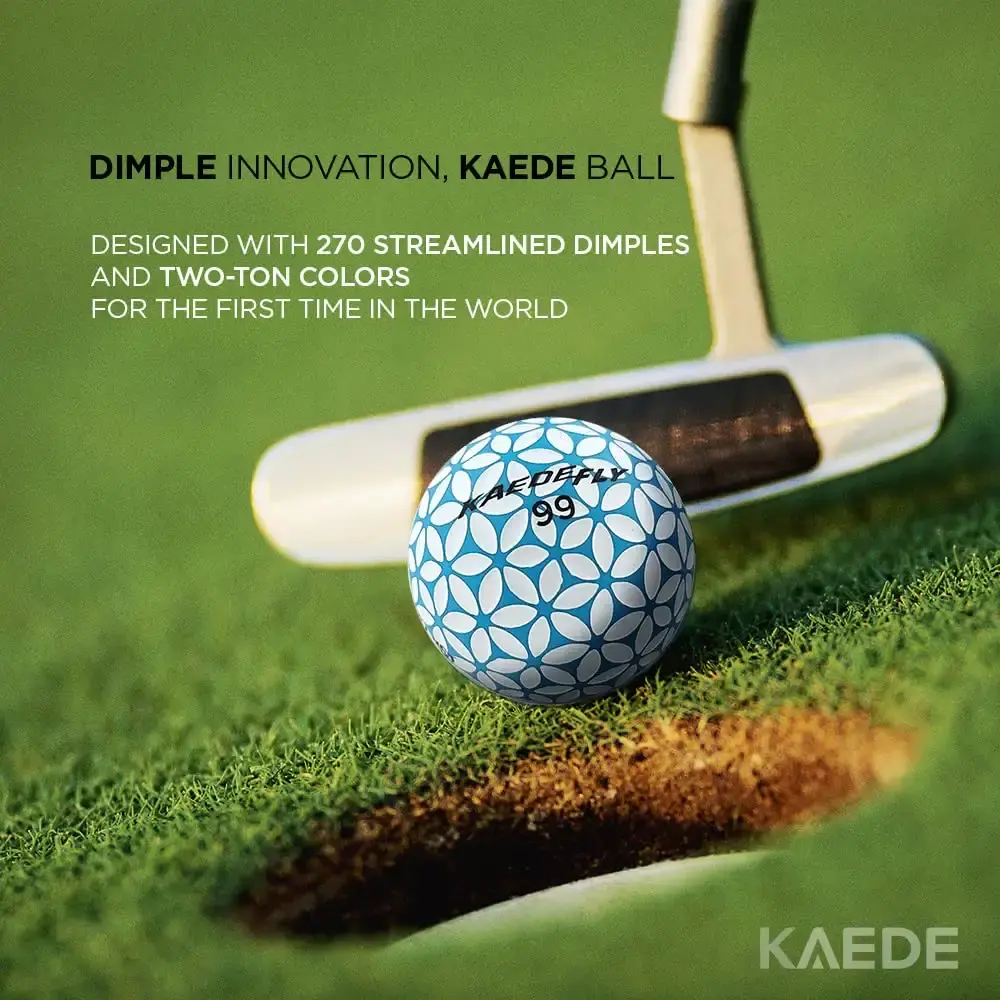 Kaede Fly Distance Golf Balls (Half Dozen) 2 Tone Colored 6 Balls — Golf