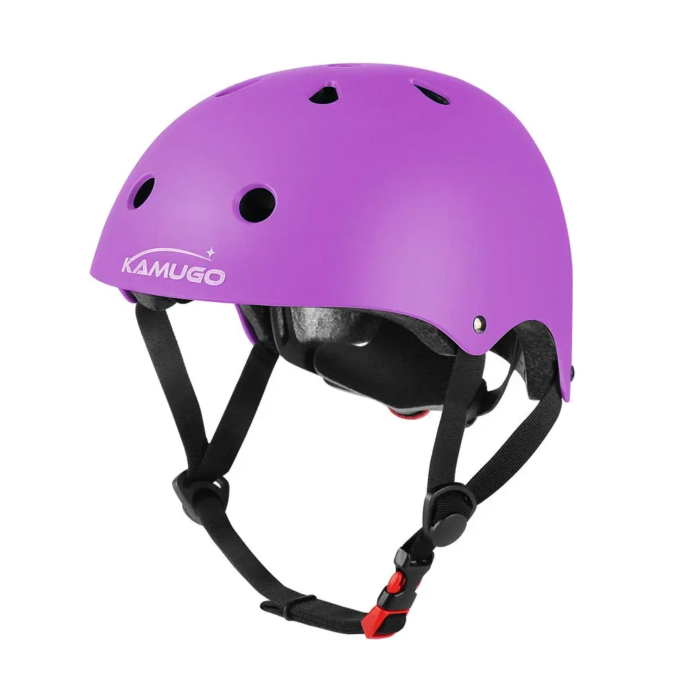 KAMUGO Kids Adjustable Helmet, Suitable for Toddler Kids Ages 2-14 Boys Girls, Multi-Sport Safety Cycling Skating Scooter Helmet Purple Small