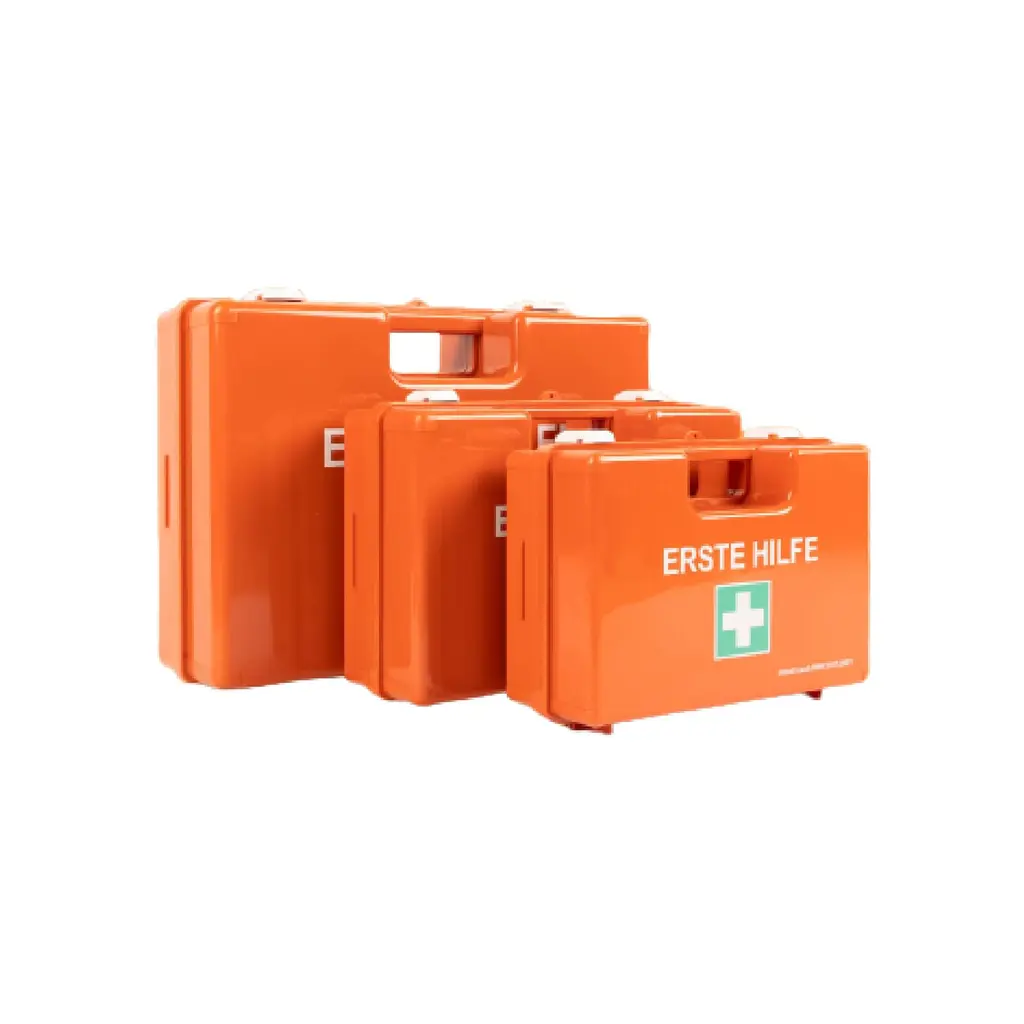 Karat Middle first aid box for companies & home DIN 13169 filled including wall bracket |1 Help Association box Set for offices and gastro emergency box up to 100 employees and at home (32x22x13 cm) 1 medium case