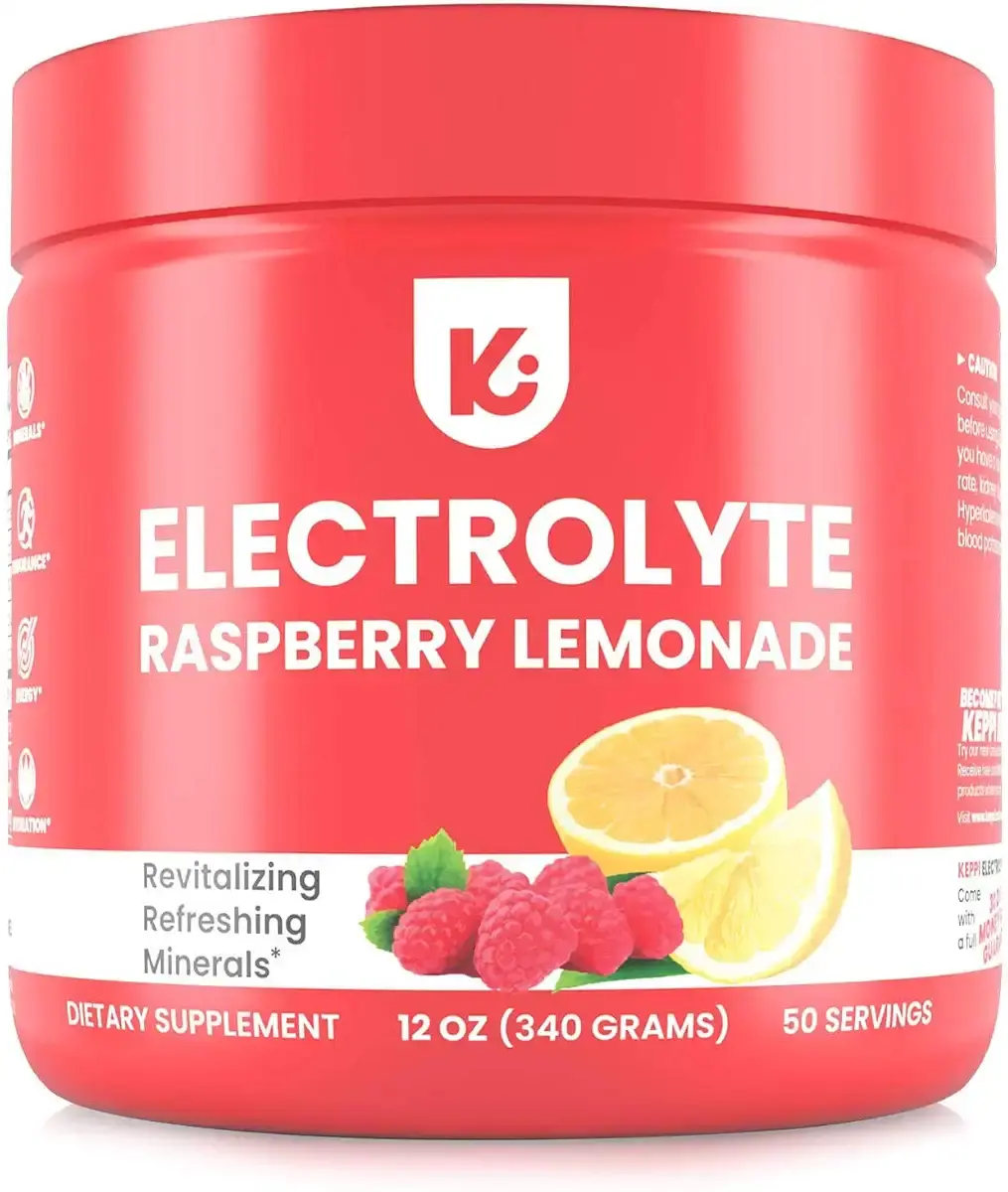 KEPPI Keto Electrolytes Powder - No Sugar or Carbs - Advanced Hydration Raspberry Lemonade Electrolyte Supplement, Boost Energy Without Sugar (Raspberry Lemonade, 50 Serves) Raspberry Lemonade 50 Servings (Pack of 1)