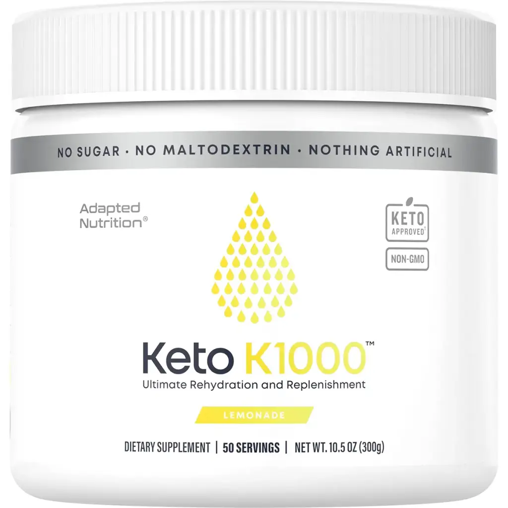 Keto K1000 Electrolyte Powder | Hydration Supplement Drink Mix | Boost Energy & Beat Leg Cramps | No Maltodextrin or Sugar | Lemonade | 50 Servings