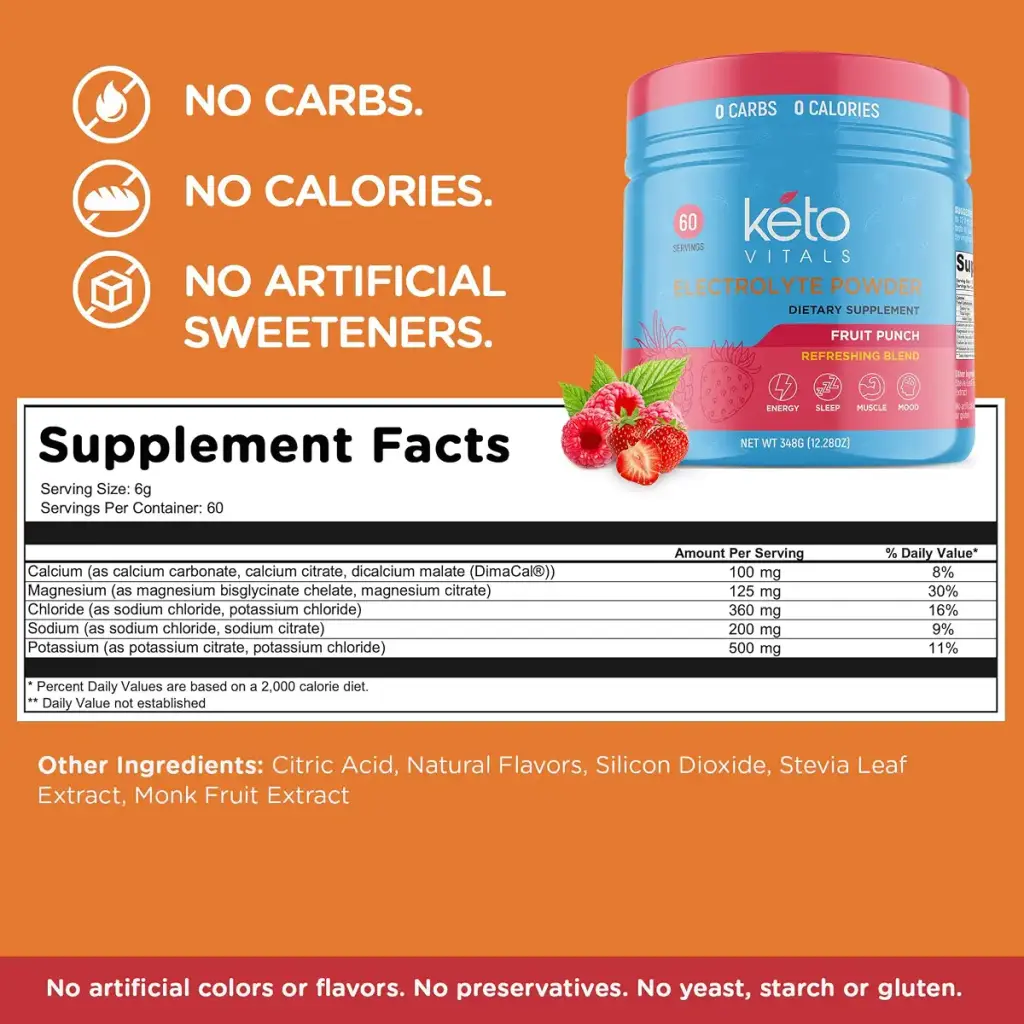 Keto Vitals Electrolyte Powder | Keto-Friendly Electrolytes with Potassium, Magnesium — Electrolytes