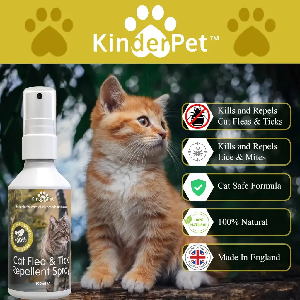 KinderPet Eco Cat Flea Treatment Tick Lice Mite Control Spray Kill Fleas And Eggs For The — KinderPet