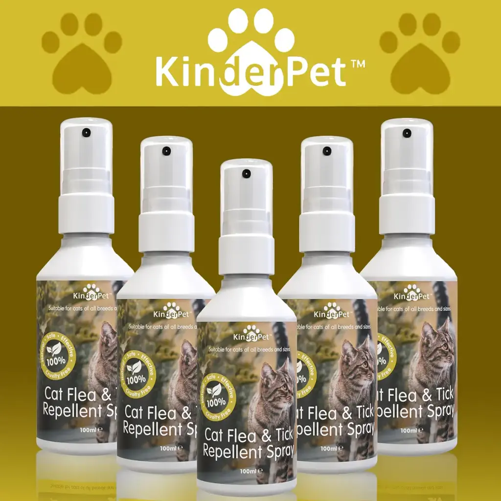 KinderPet Eco Cat Flea Treatment Tick Lice Mite Control Spray Kill Fleas And Eggs For The — 100 ml