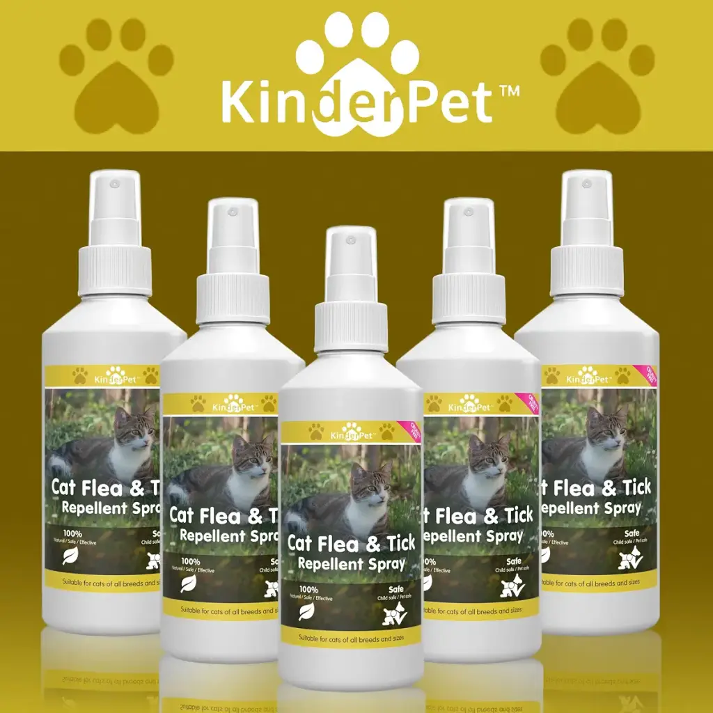 KinderPet Eco Friendly Cat Flea Treatment Big Value 250ml Tick Lice Mite Control Spray — 250 ml
