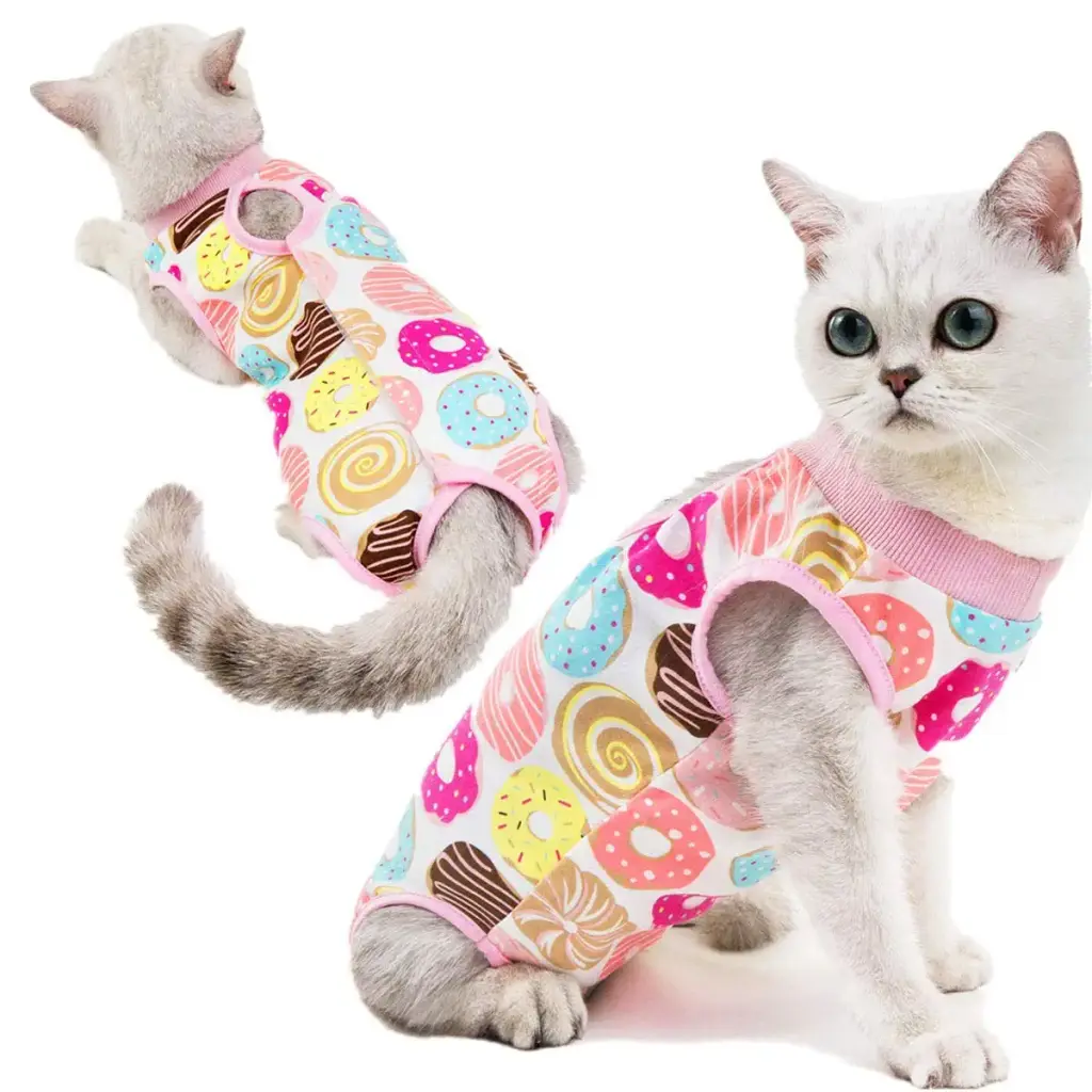 Kitipcoo Professional Surgery Recovery Suit for Cats Paste Cotton Breathable Surgery — Pet