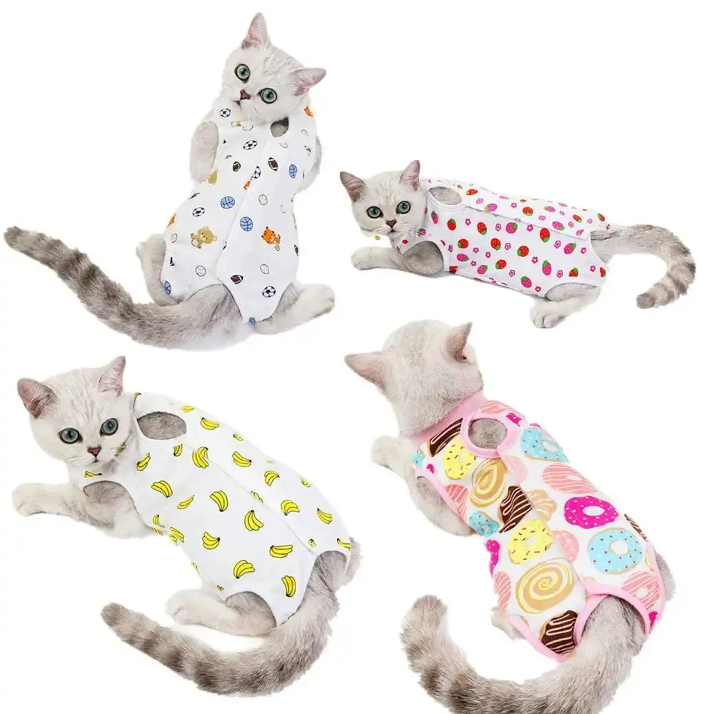 Kitipcoo Professional Surgery Recovery Suit for Cats Paste Cotton Breathable Surgery — Pet
