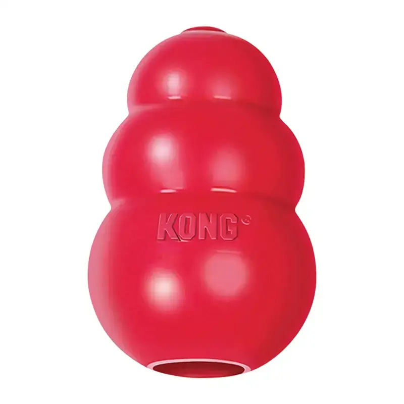 KONG - Classic Dog Toy Durable Natural Rubber- Fun to Chew Chase and Fetch - for Small Dogs