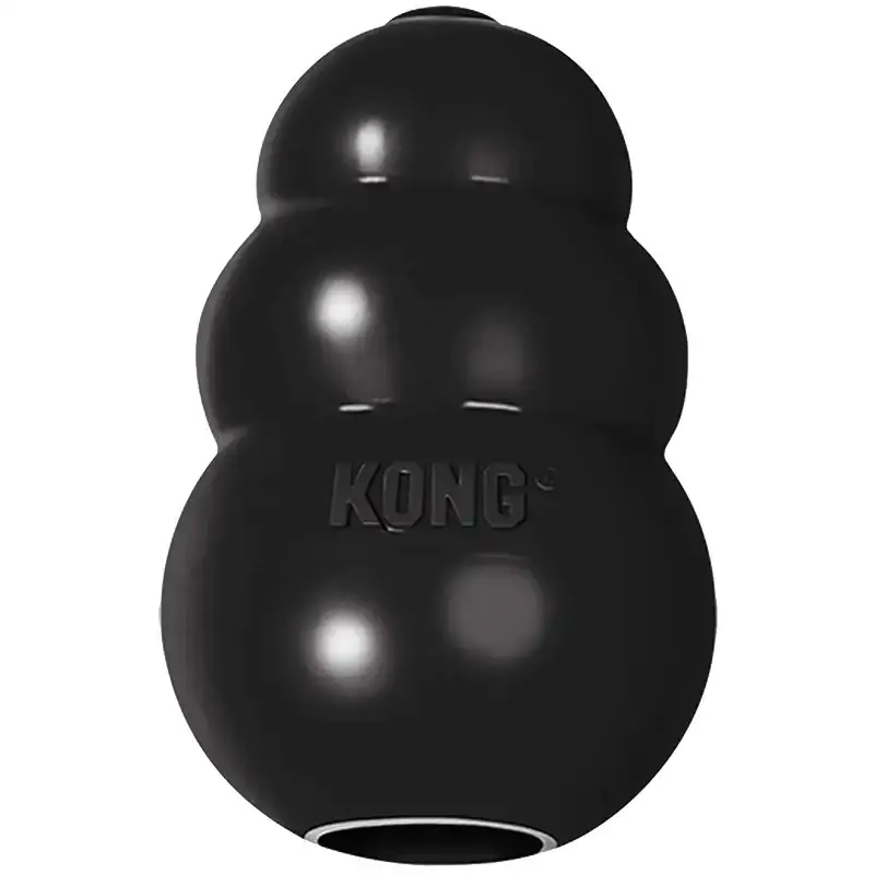 KONG - Extreme Dog Toy - Toughest Natural Rubber, Black - Fun to Chew, Chase and Fetch Large Standard Packaging