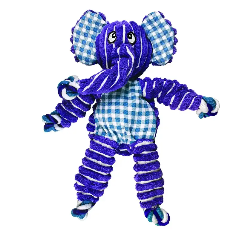 KONG - Floppy Knots Elephant - Internal Knotted Ropes and Minimal Stuffing for Less Mess - For Medium/Large Dogs Elephant Medium/Large