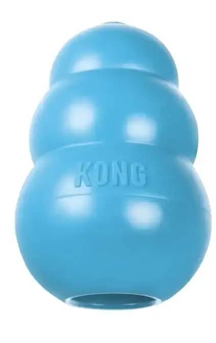 KONG - Puppy Toy Natural Teething Rubber - Fun to Chew, Chase and Fetch (Color May Vary) Medium Standard Packaging