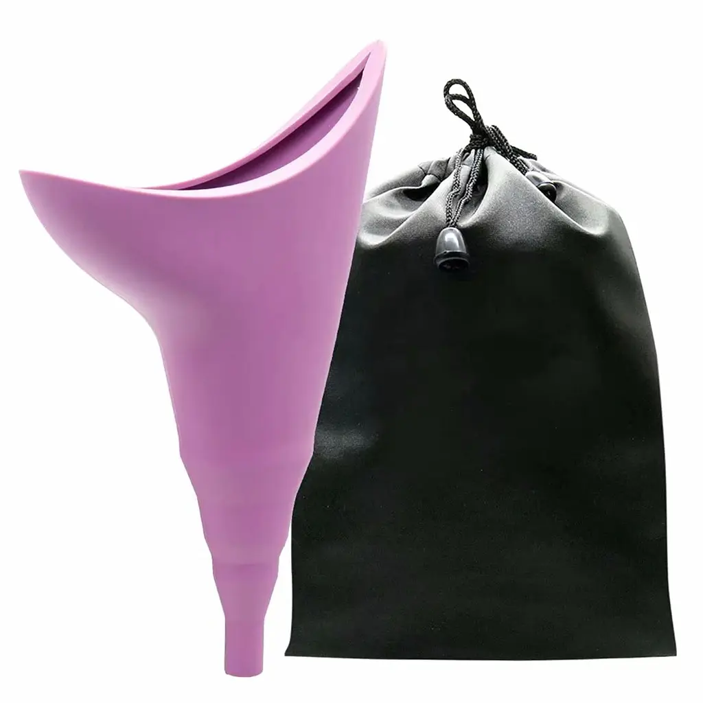 KPOKPO Female Urination Device, Reusable Silicone Female Urinals Portable, Urine Cups for Women Standing Pee, for Outdoor, Inconvenient Mobility, Activities, Campin