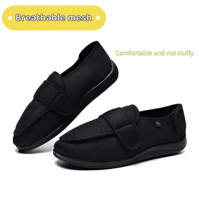 KUMUROET Diabetic Walking Shoes Adjustable Widened Shoes for Edema Wide Feet with High — Body Support