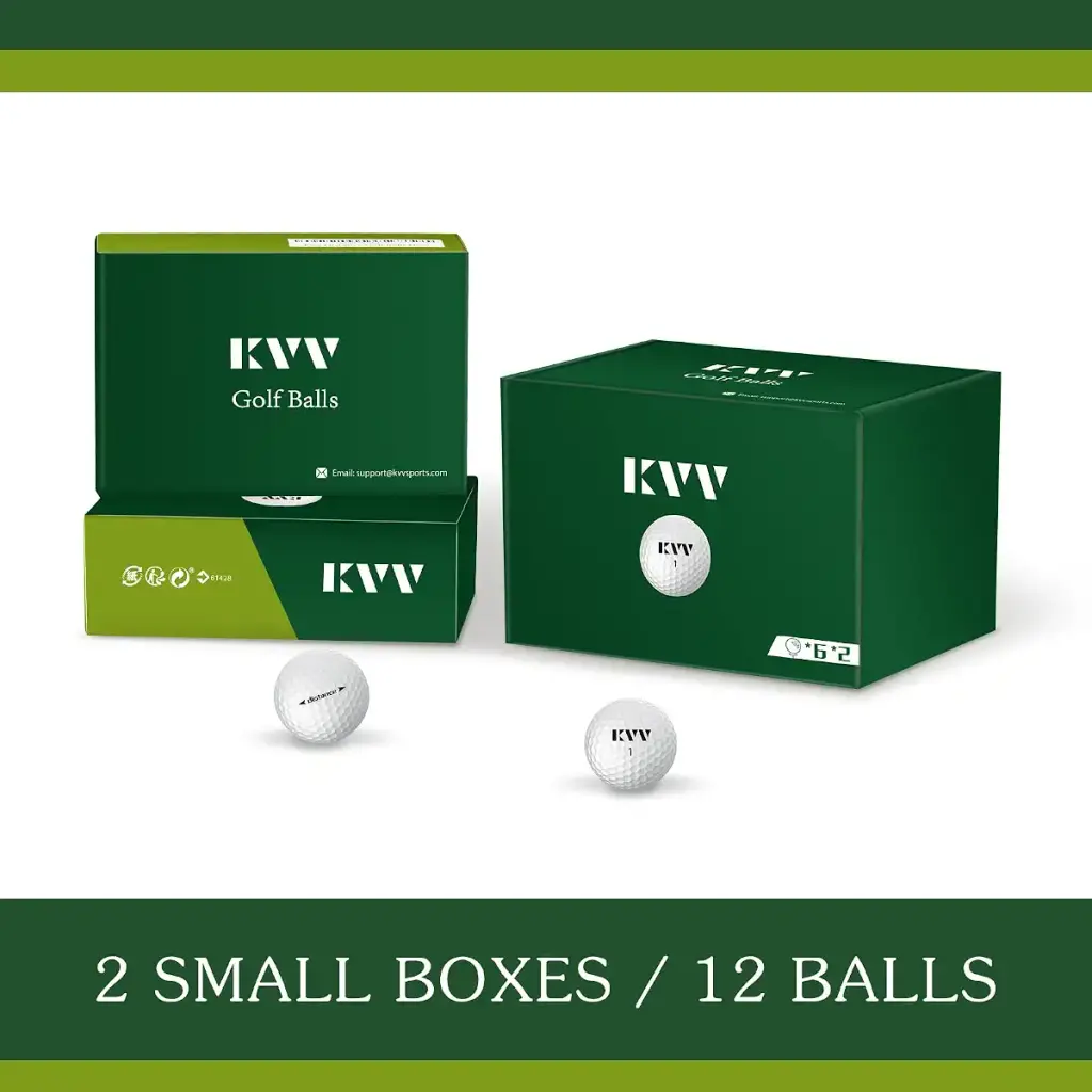 KVV High Performance Distance Golf Balls Less Ball Spin and Maximizes Distance 6 ball pack — Golf