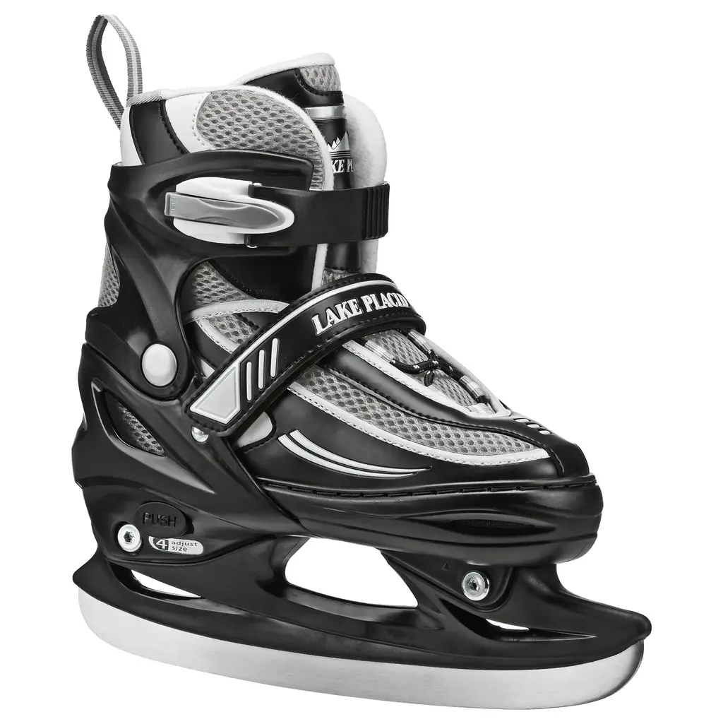 Lake Placid Summit Boy's Adjustable Ice Skate Black Medium (1-4)