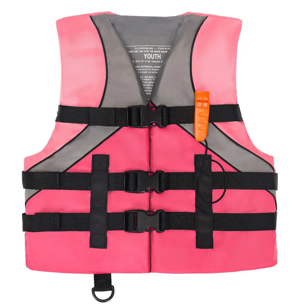 Leader Accessories Youth USCG Approved Life Jacket Vest Boating Vest Pink