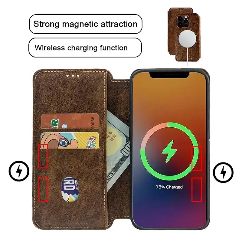 lefeda Leather Case for Iphone 14Pro Max/14 Pro/14 Plus/14 Flip Wallet Cover with Card — Oral Care