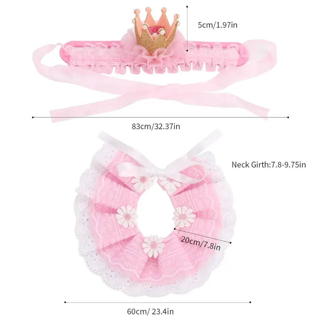 Legendog Cat Bandana for Cats, Princess Cat Costumes for Cats, Cute Lace Dog Bandanas and — Pet