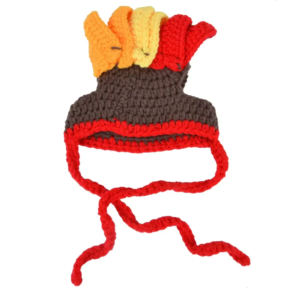 Legendog Cat Costume Turkey Hat Halloween Thanksgiving Party Handmade Crochet Pet Turkey — Pet