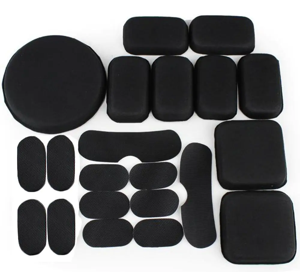 LEJUNJIE Tactical Helmet Pad EVA Foam Air Gun Helmet Protection Pad Helmet Replacement Accessories 19 Pad Set BK