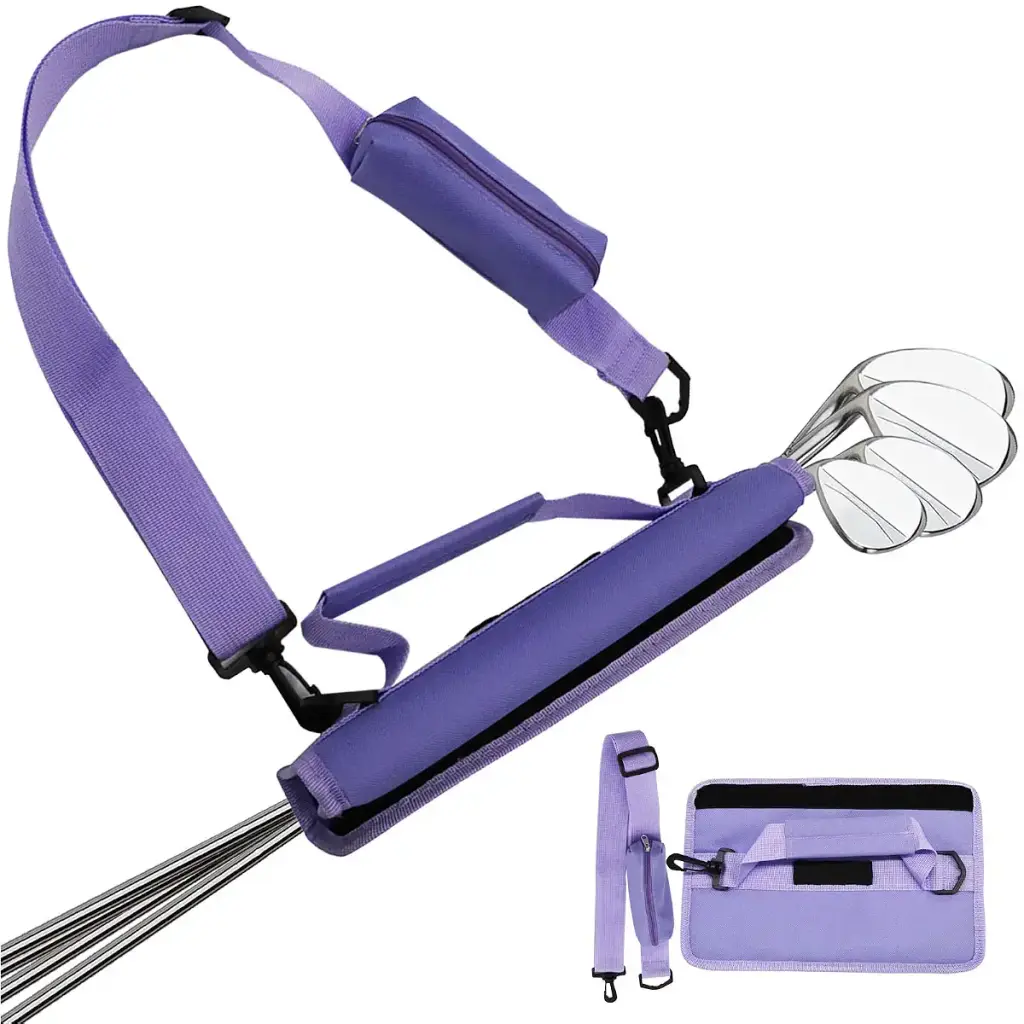 Lightweight Golf Club Bags for Men Women Kids Mini with Accessories Pouch Driving Range Course Clubs Carrier Sunday Bag Carry Case Black Blue Purple