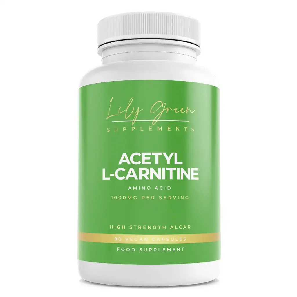 Lily Green | Acetyl L-Carnitine 1000mg per Serving | 90 Vegan Capsules | High Strength ALCAR | Acetyl L Carnitine | No