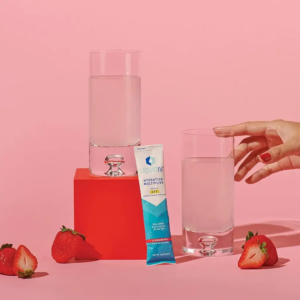 Liquid I.V. Hydration Multiplier, Electrolyte Powder, Easy Open Packets, Supplement Drink — Strawberry