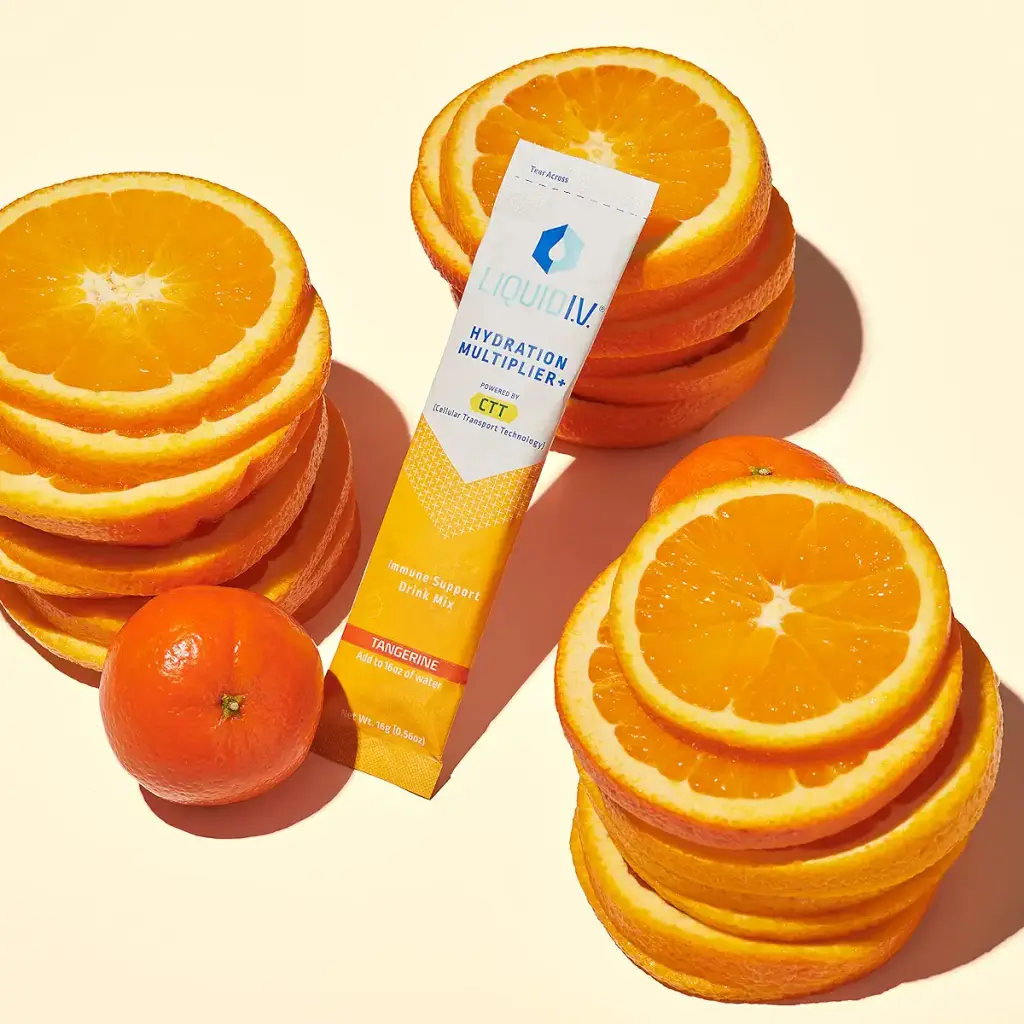 Liquid I.V. Hydration Multiplier + Immune Support, Easy Open Packets, Fresh Tangerine — Liquid