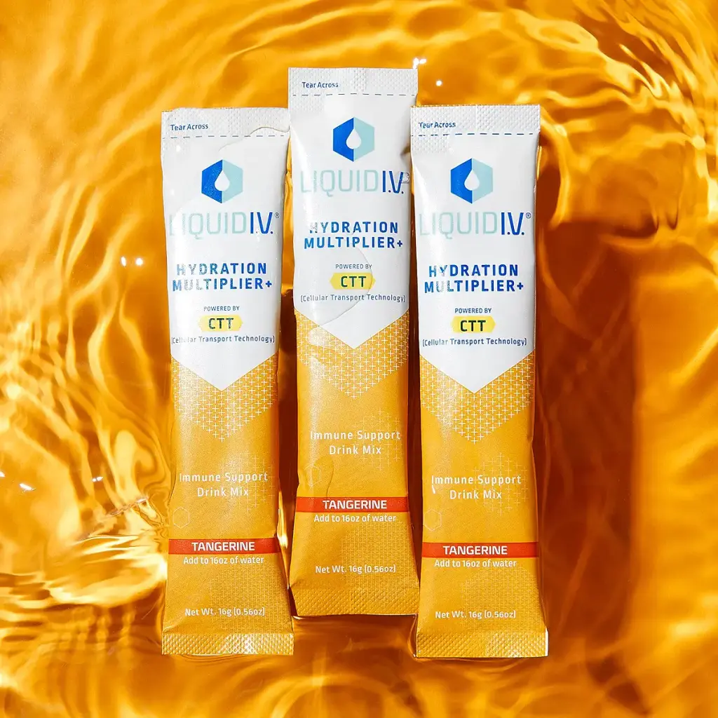 Liquid I.V. Hydration Multiplier + Immune Support, Easy Open Packets, Fresh Tangerine — Liquid