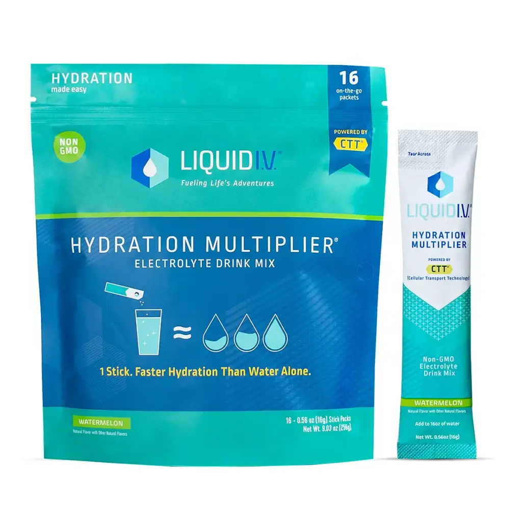 Liquid I.V. Hydration Multiplier - Watermelon - Hydration Powder Packets Electrolyte Drink Mix Easy Open Single-Serving Stick Non-GMO