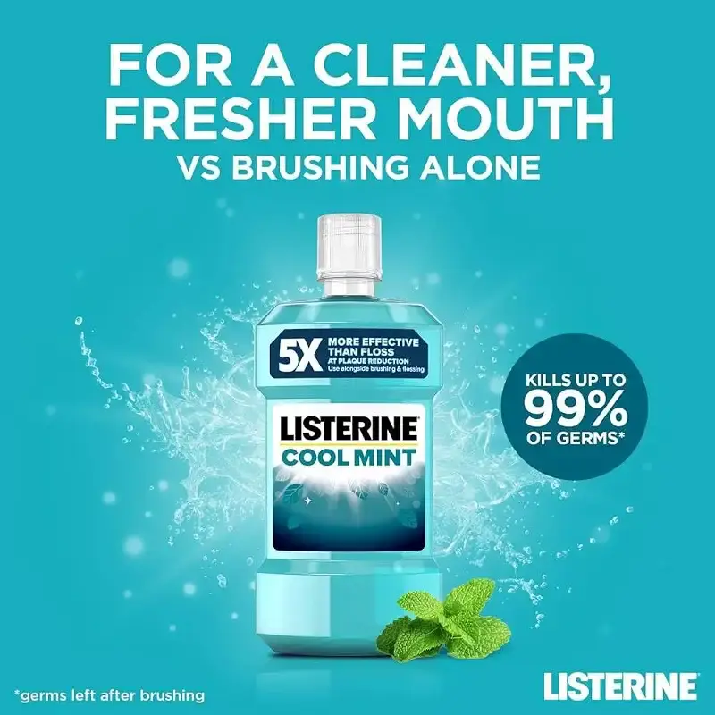 Listerine Essentials Cool Mint Mouthwash 250ml (Pack of 2) 250 ml (Pack of 2) — 250 ml