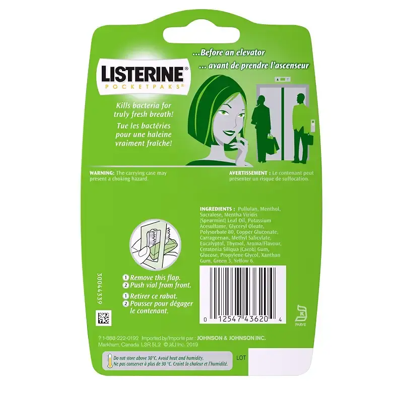 Listerine Freshburst Pocketpaks Breath Strips 24-Strip Pack 3 Pack — Listerine