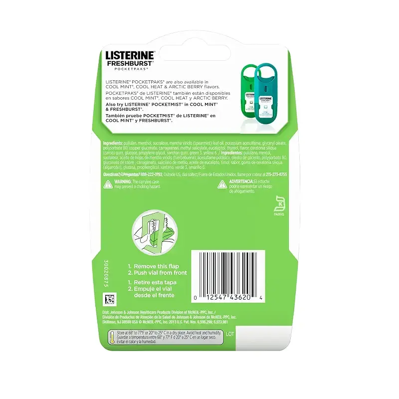 Listerine PocketPaks Breath Strips Fresh Burst 72 Count by Listerine fb Freshburst — Strips