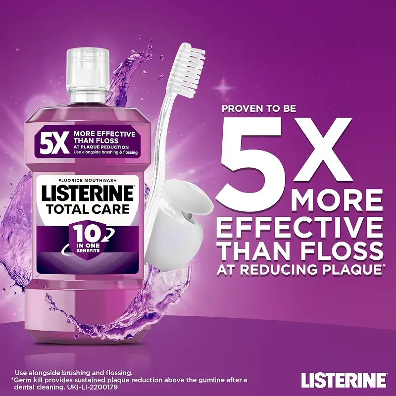 Listerine Total Care Mouthwash 500ml 500 ml (Pack of 1) — Oral Care