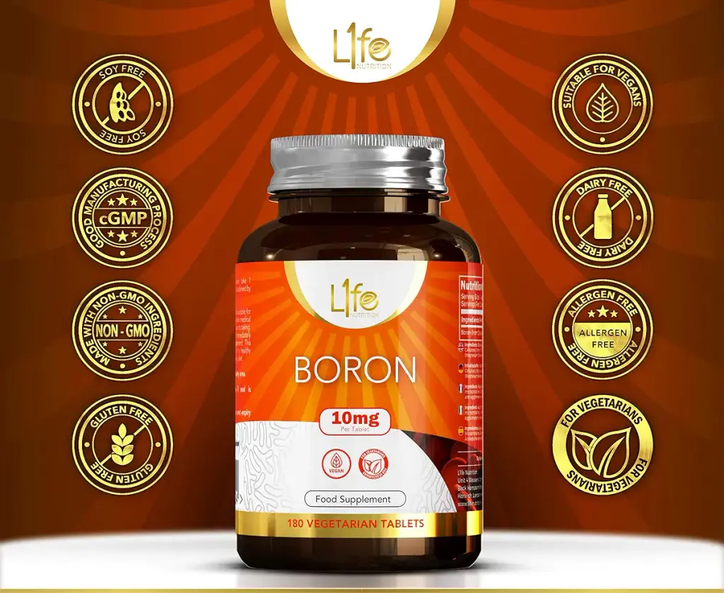 Ln bor |180 high -dose vegan bortaries - 10mg boron per tablet |Genetic engineering — Tablets