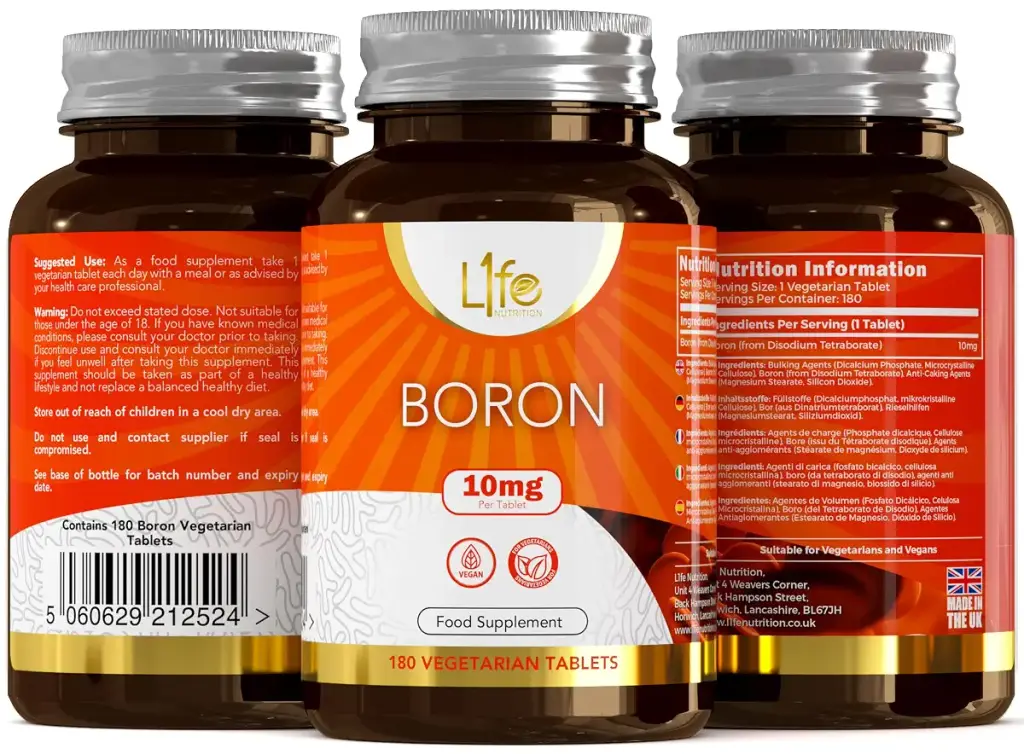 Ln bor |180 high -dose vegan bortaries - 10mg boron per tablet |Genetic engineering — 10 mg