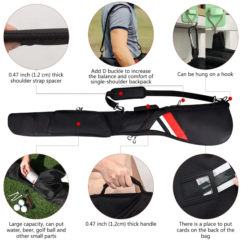 LZFAN Golf Club Bag Mini for Men Women Kids Lightweight Driving Range Carrier Course — Golf
