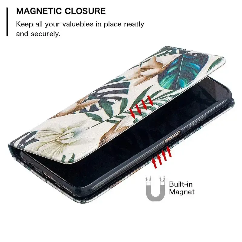 Magon wallet case for Samsung Galaxy A21 creatively painted cell phone bag case PU — Miagon