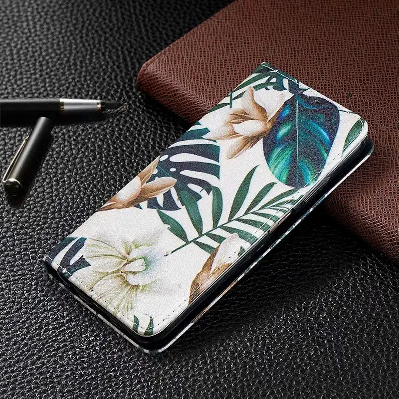 Magon wallet case for Samsung Galaxy A21 creatively painted cell phone bag case PU — Miagon