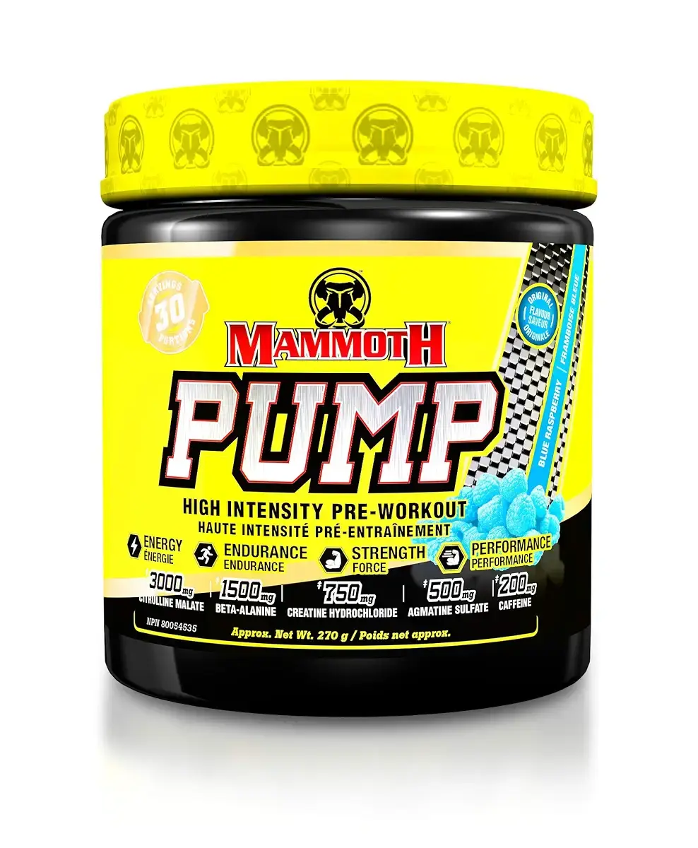 MAMMOTH PUMP Pre Workout Powder Superior Muscle Pumps Increase Strength & Endurance Explosive Power & Energy Supplement