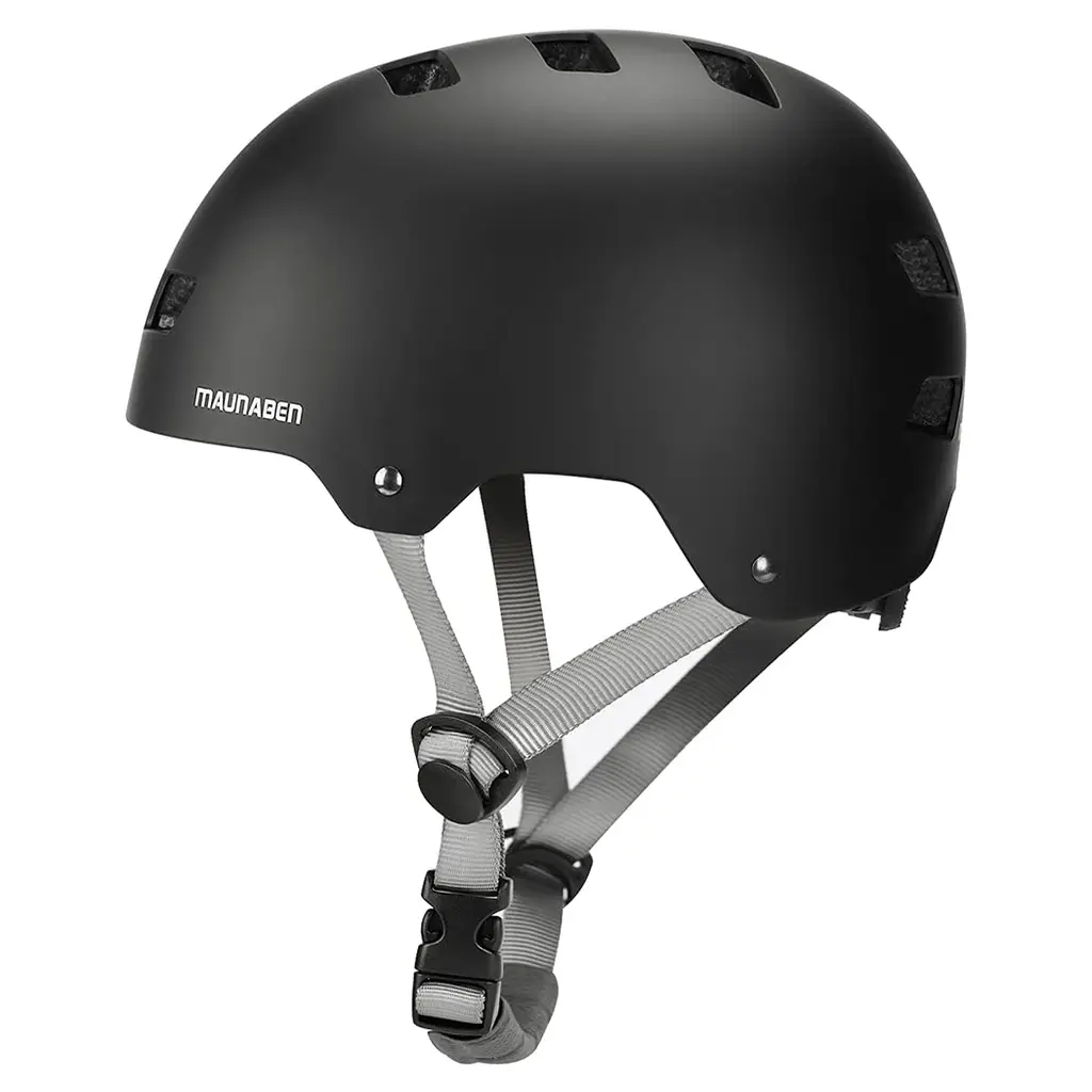 MAUNABEN Skate-Skateboard-Bike Helmet for Adult Youth Black Matte Medium