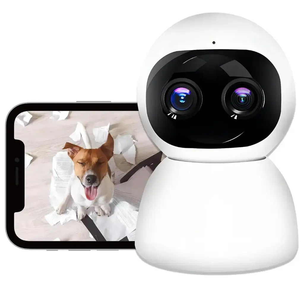 Mengshen pet camera 4MP dog cat wifi cam with telephone app human/noise/movement detection 2-way audio night vision cloud/SD memory