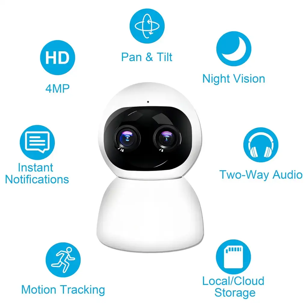 Mengshen pet camera 4MP dog cat wifi cam with telephone app human/noise/movement — Pet