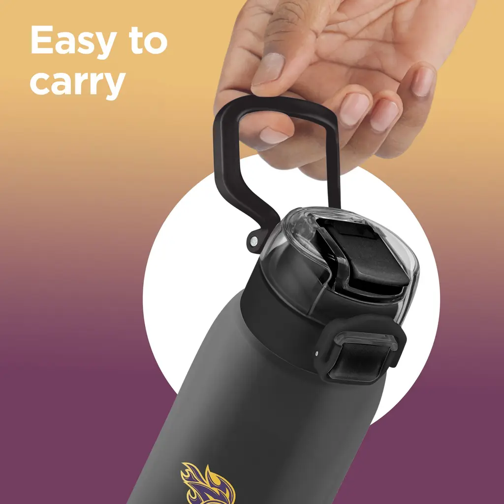 Milton Sports Steel Edge UV Printing Thermoware Bottle With Twin Lid - Kolkata Knight Riders (KKR) - Milton, view 11