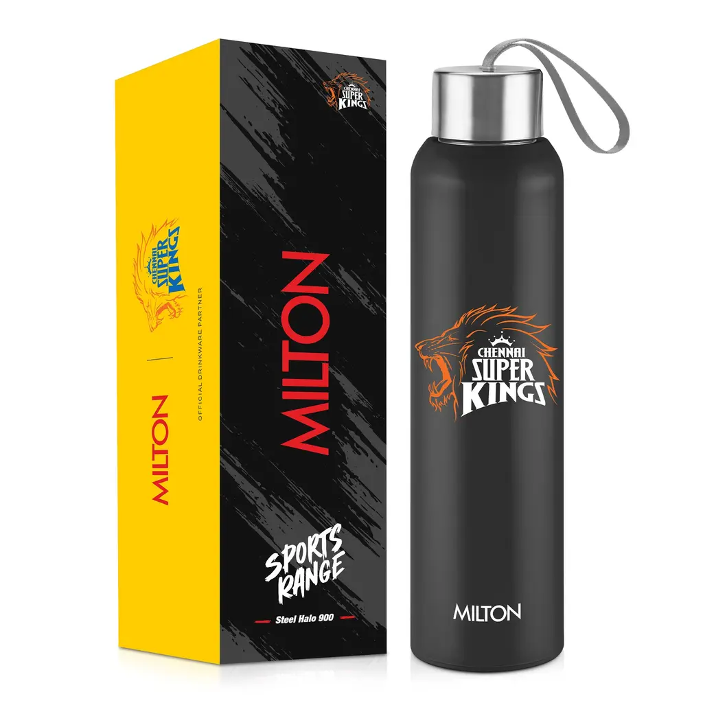 Milton Sports Steel Halo UV Printing Water Bottle - Chennai Super Kings (CSK) - Milton