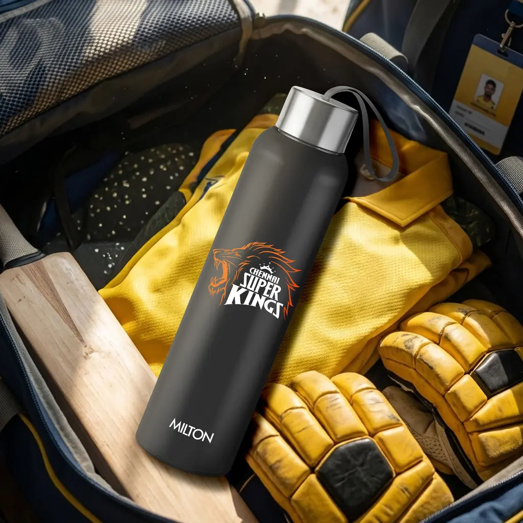 Milton Sports Steel Halo UV Printing Water Bottle - Chennai Super Kings (CSK) - Milton, view 9