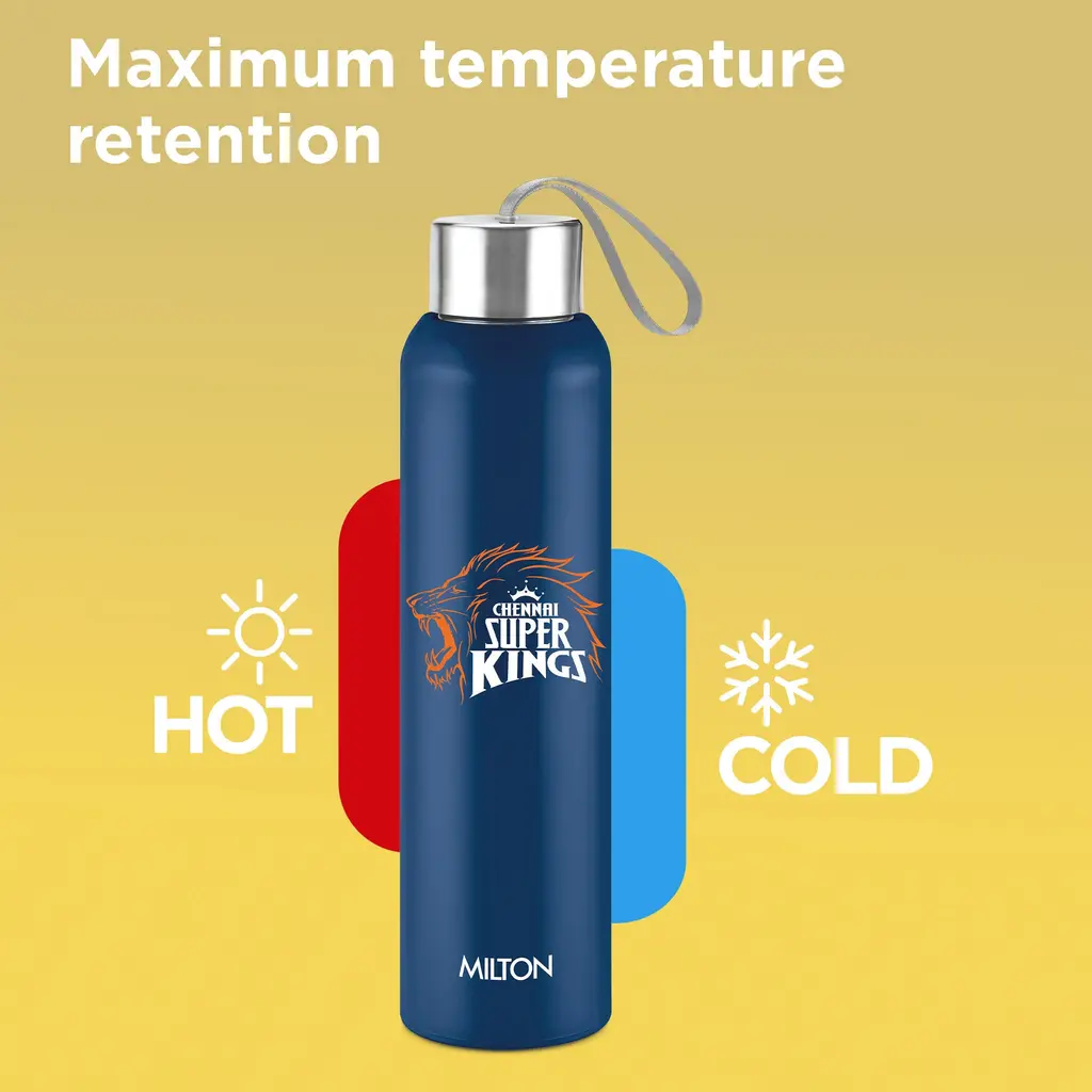 Milton Sports Steel Halo UV Printing Water Bottle - Chennai Super Kings (CSK) - Milton, view 13