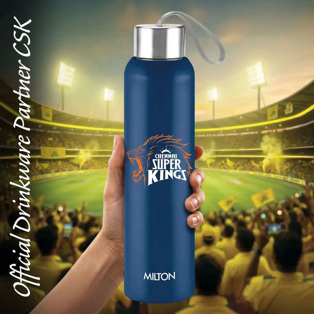 Milton Sports Steel Halo UV Printing Water Bottle - Chennai Super Kings (CSK) - Milton, view 17