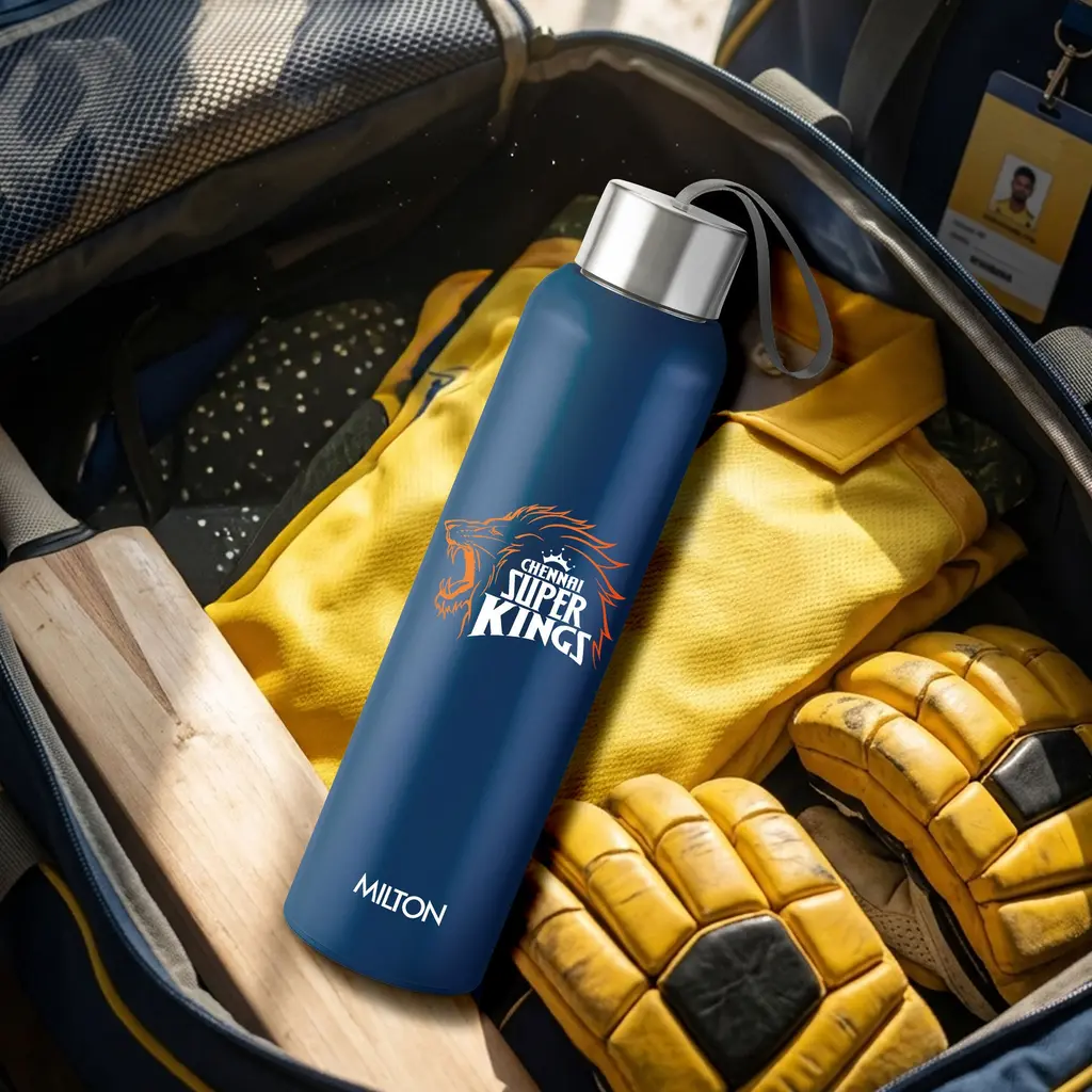 Milton Sports Steel Halo UV Printing Water Bottle - Chennai Super Kings (CSK) - Milton, view 18